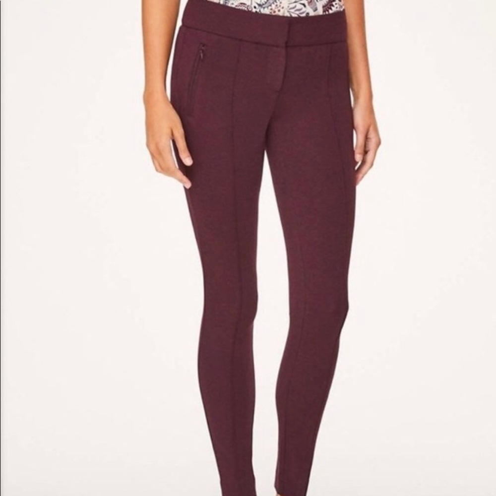 Loft burgundy leggings